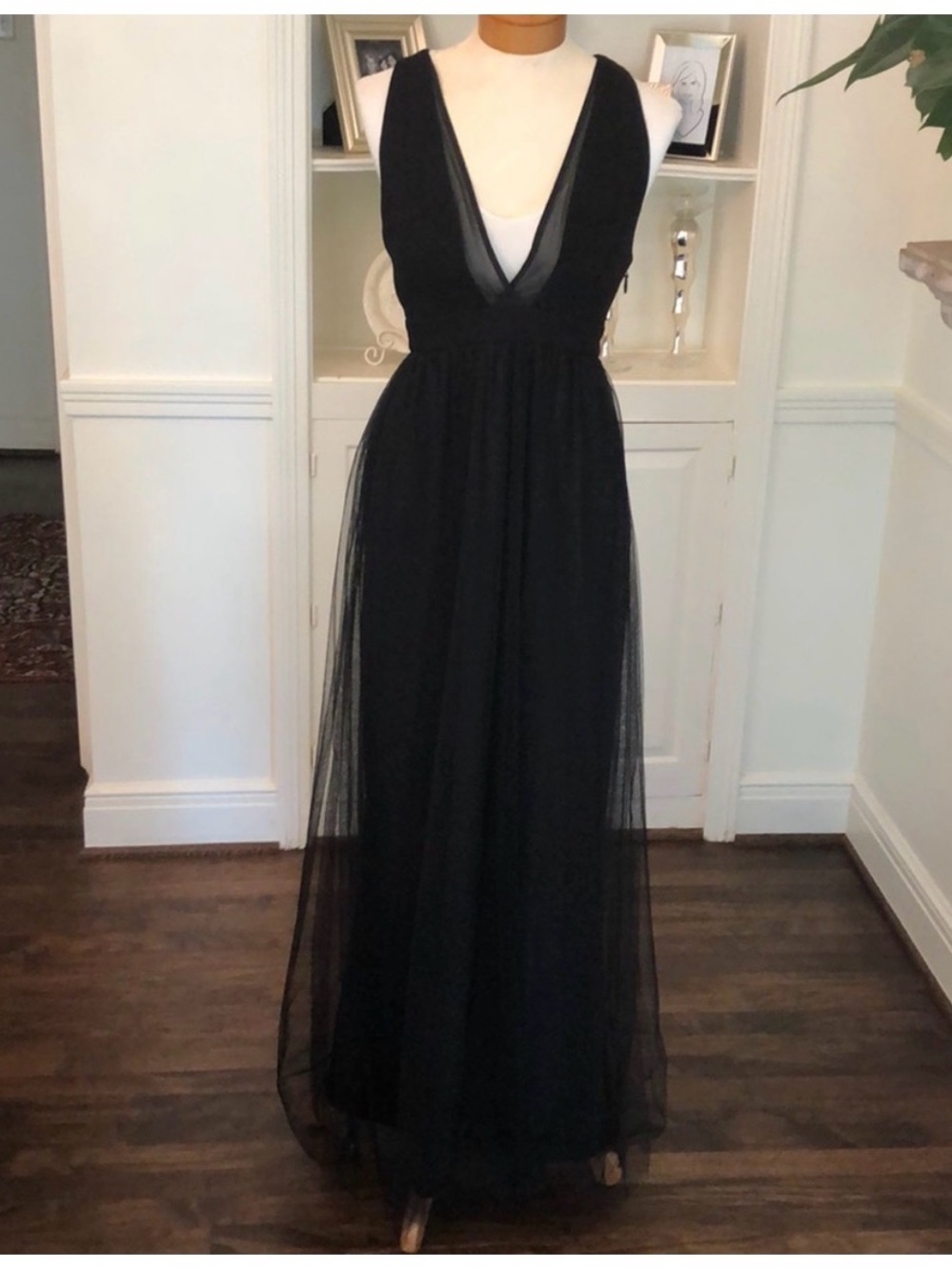 BCBGeneration Black Maxi Tulle Gown